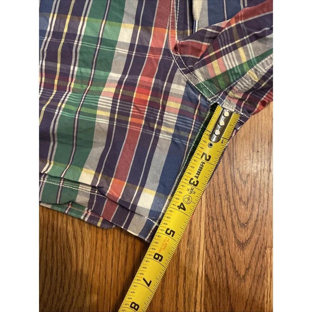 Polo Ralph Lauren Swimwear Men's Swim Trunks Bright Plaid Pony Logo Size 2XB‎